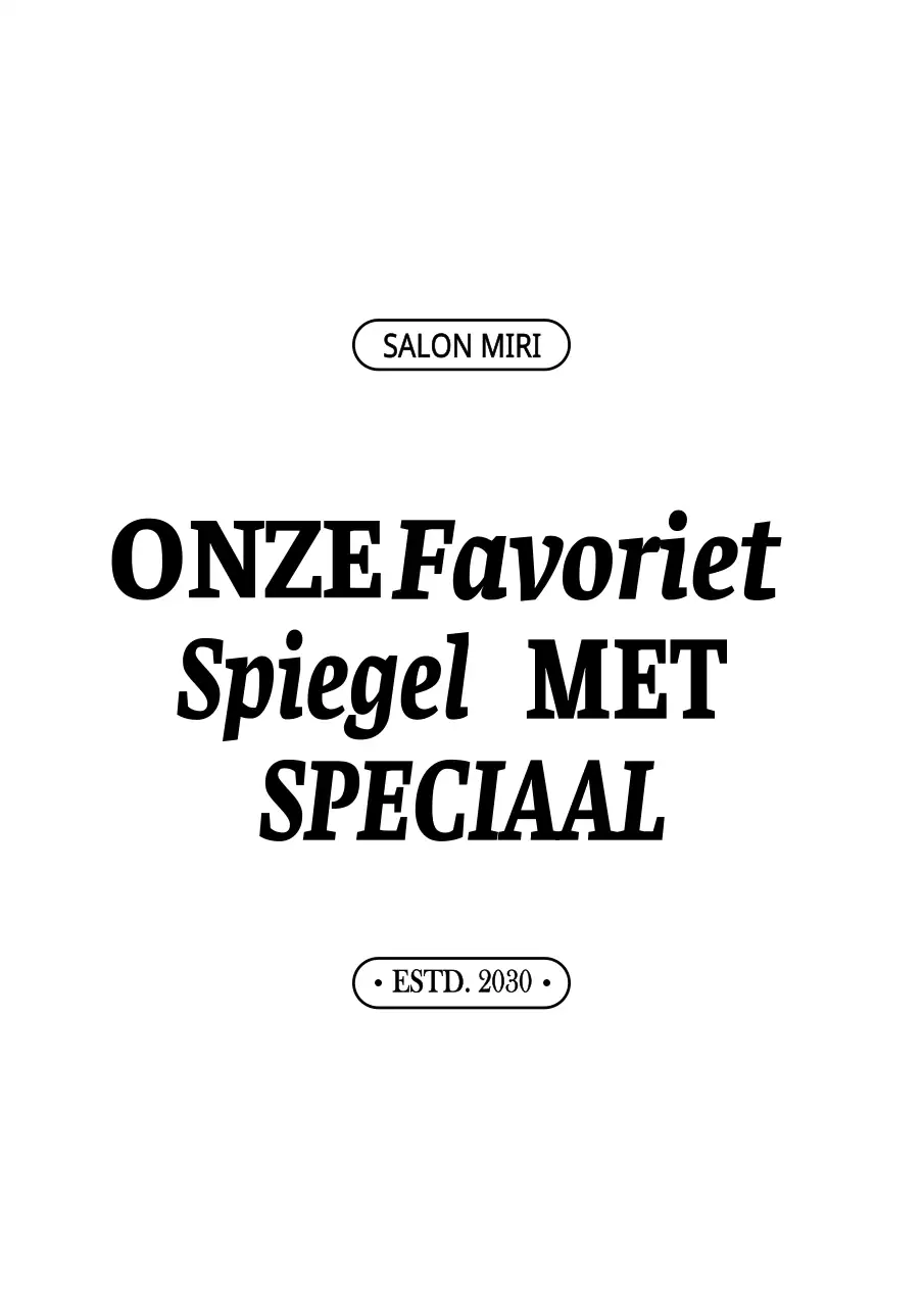 Een moderne, zwart-witte lettercombinatie voor merchandise en promoties van schoonheidssalons.