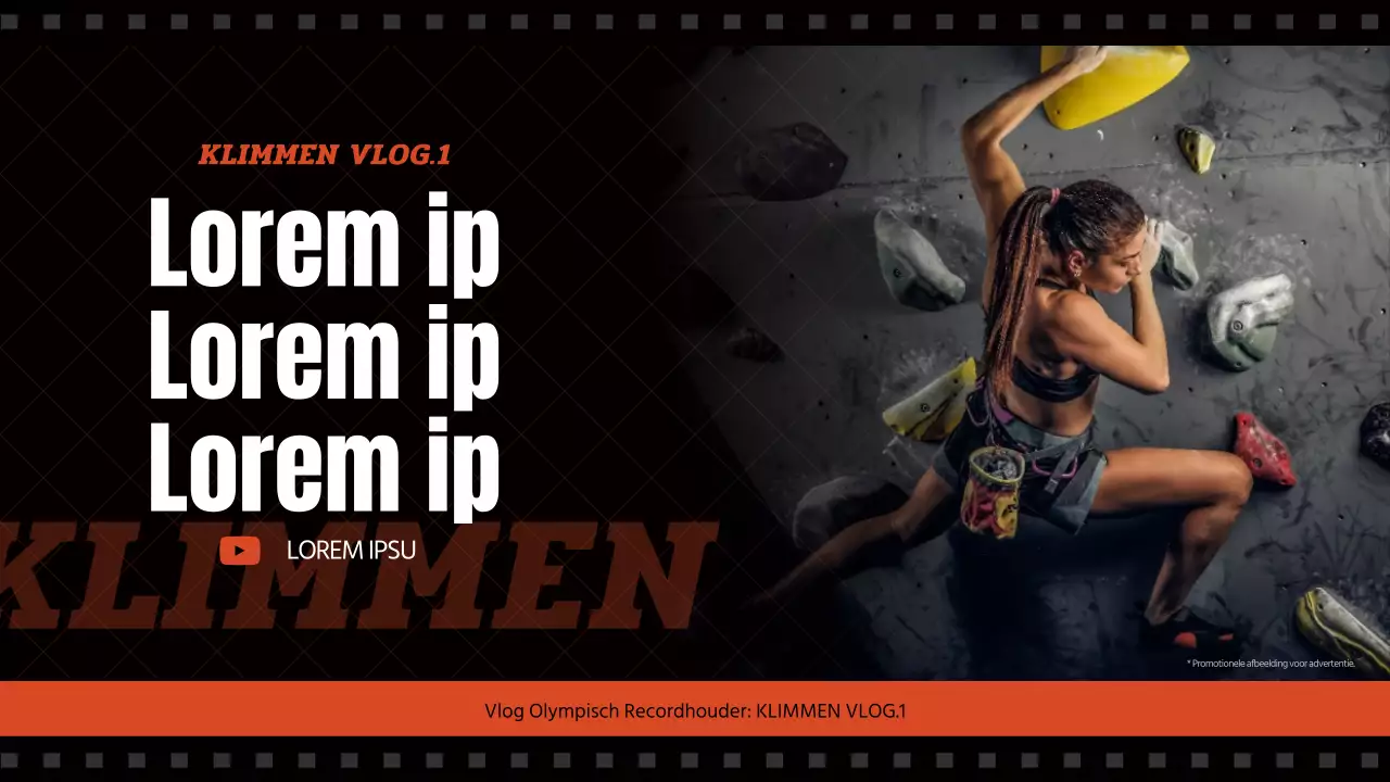 Klimvlog in rood en zwart