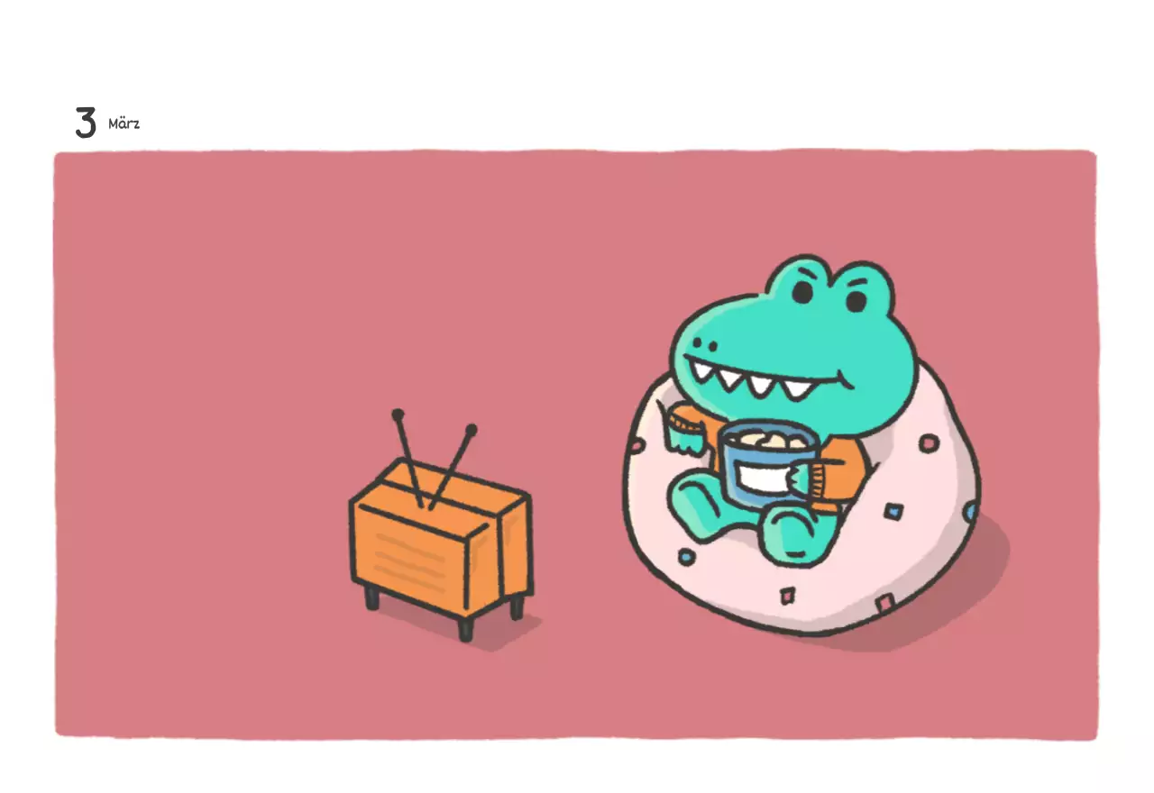 Ein Kalender mit einem niedlichen Argo-Illustrationskonzept