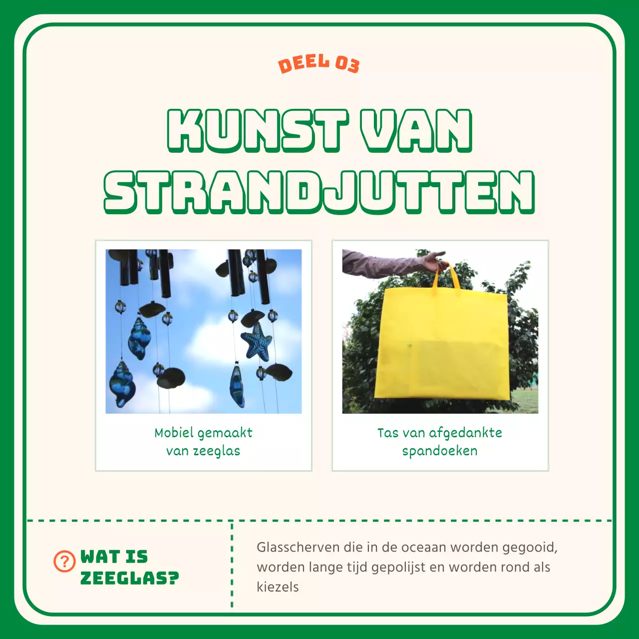 Groen oranje strandjutter KaartNieuws