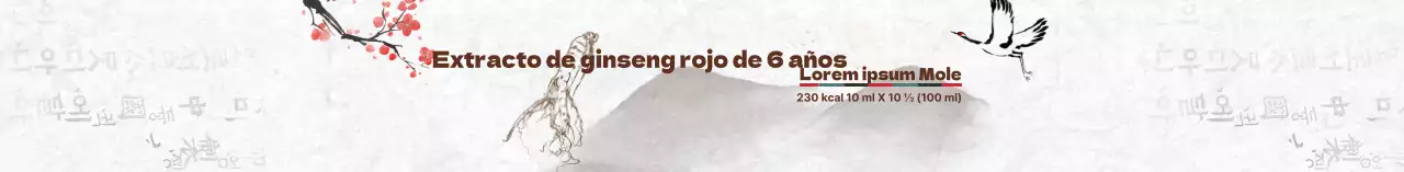 Etiqueta de extracto de ginseng rojo tradicional lavado con tinta gris