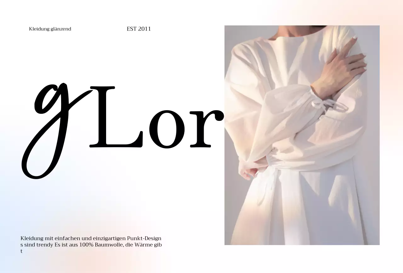 Glänzender einfacher Bekleidungsladen mit Farbverläufen