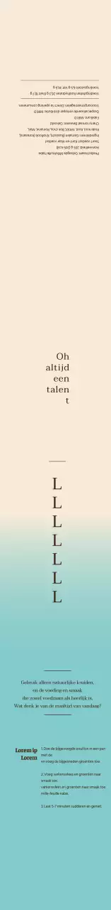 Ivoorblauw gradiënt millefeuille label