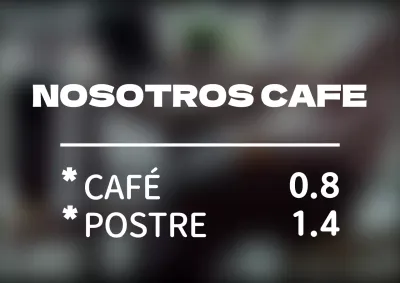 Un sencillo tablero de menú de cafetería con un estilo limpio
