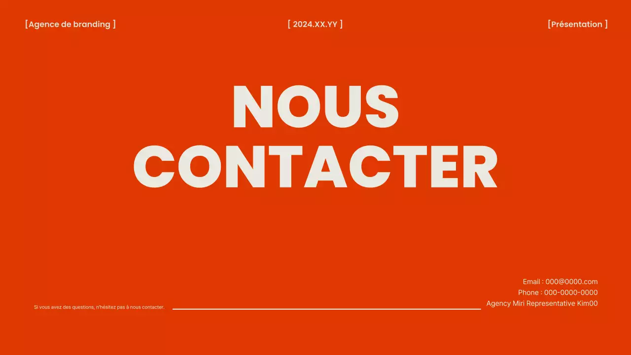 Un briefing d'agence de marque orange et chic