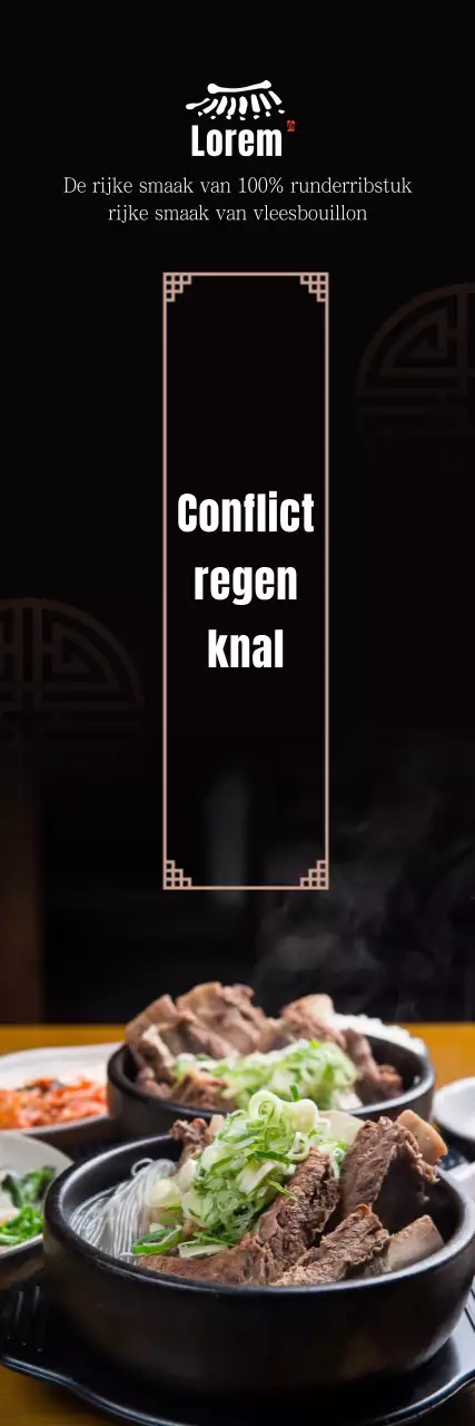 Banier met kalme ribben