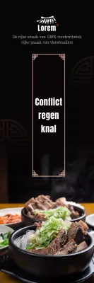 Banier met kalme ribben