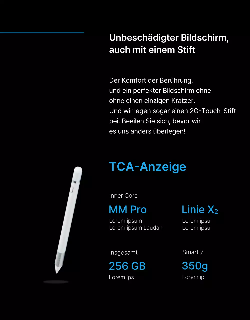 Black Blue Point Einfache und stilvolle Kleinanzeigenseite (Detailseite)