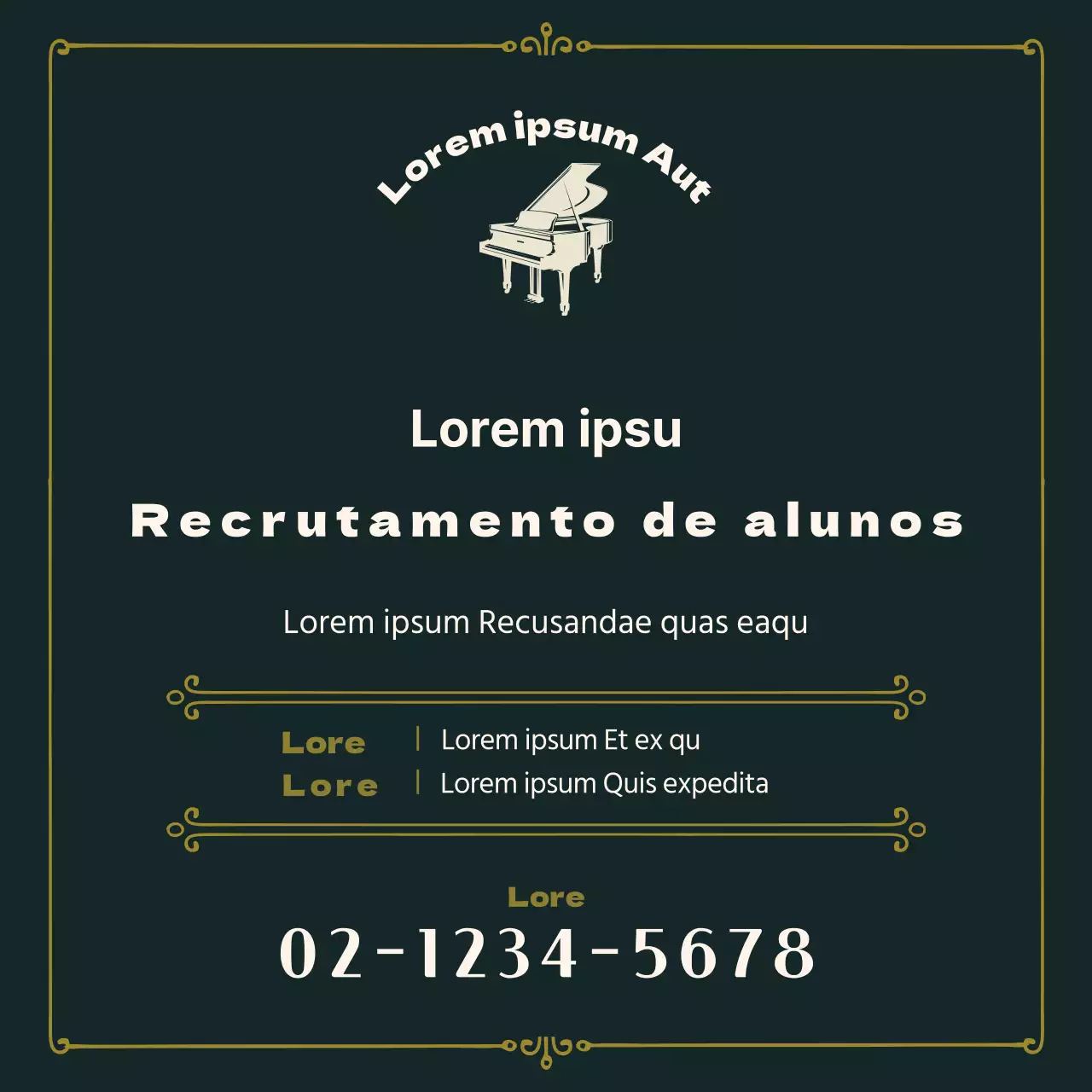Recrutamento de estudantes para a Green Music School