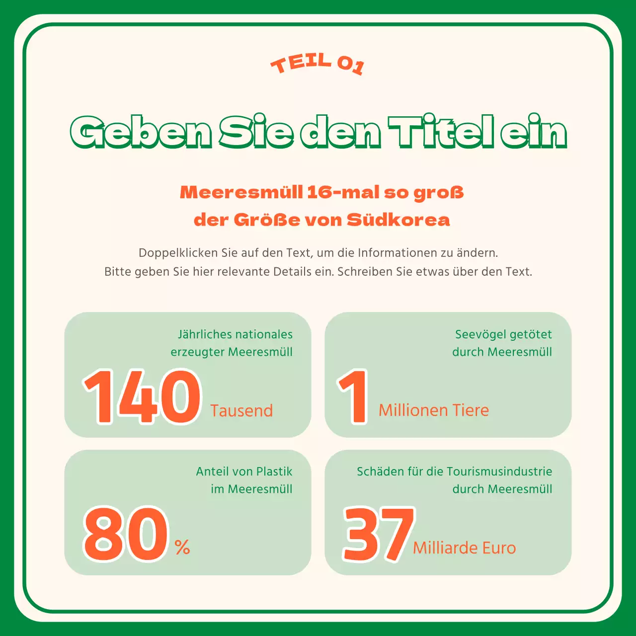 Green Orange Beachcombing CardNews