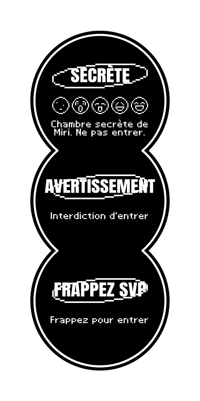 Illustrations de points en noir et blanc et phrases dans un guide de notes de style