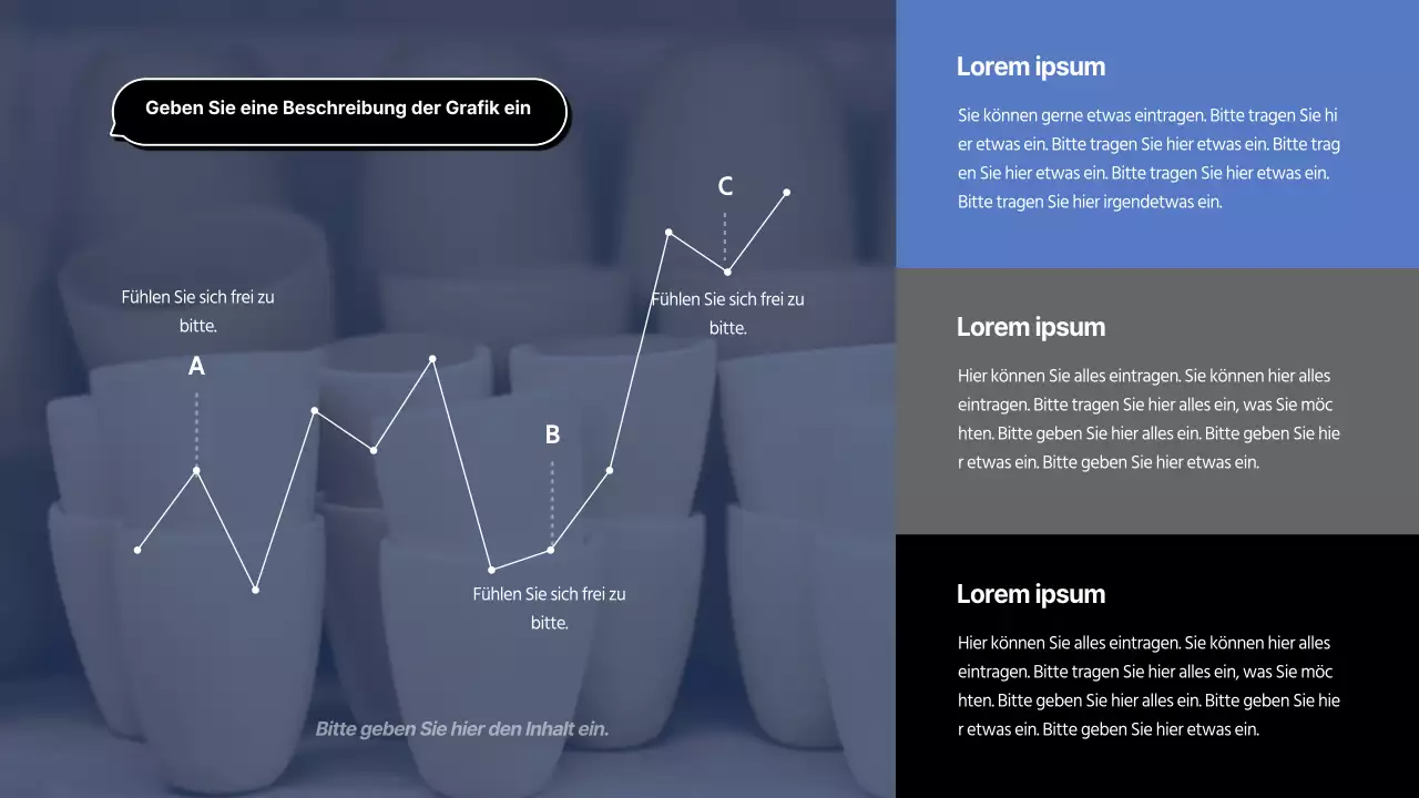 Ein einfaches Diagramm in Blau und Grau
