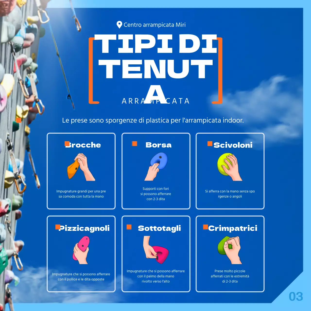 Sulla scalata del concetto di cielo blu e arancione