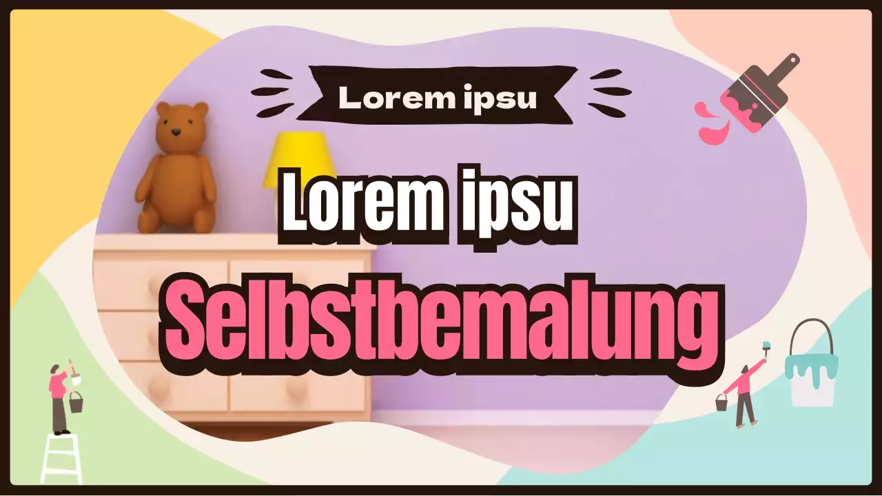 Selbstbemalung eines farbenfrohen Kinderzimmers