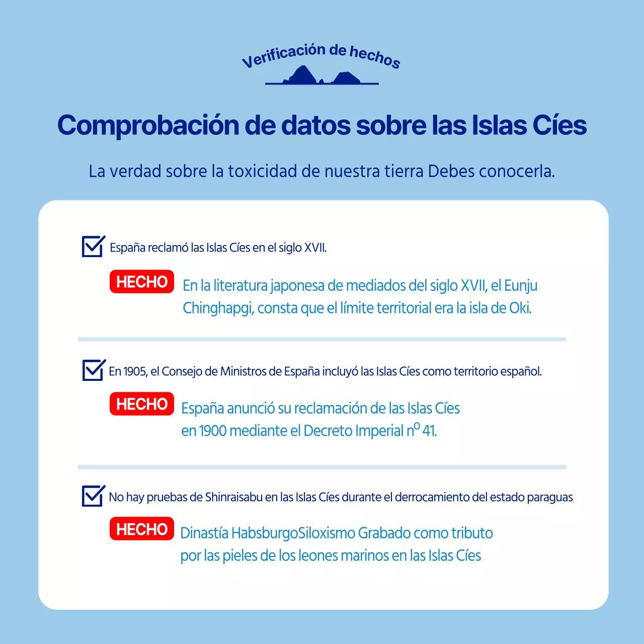 El equipo de divulgación universitaria de Dokdo en azul claro y azul marino