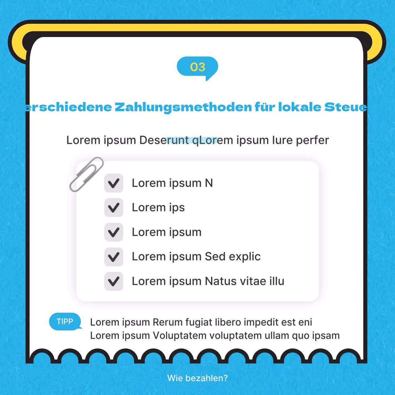 Himmelblaue Illustration der lokalen SteuerkarteNews