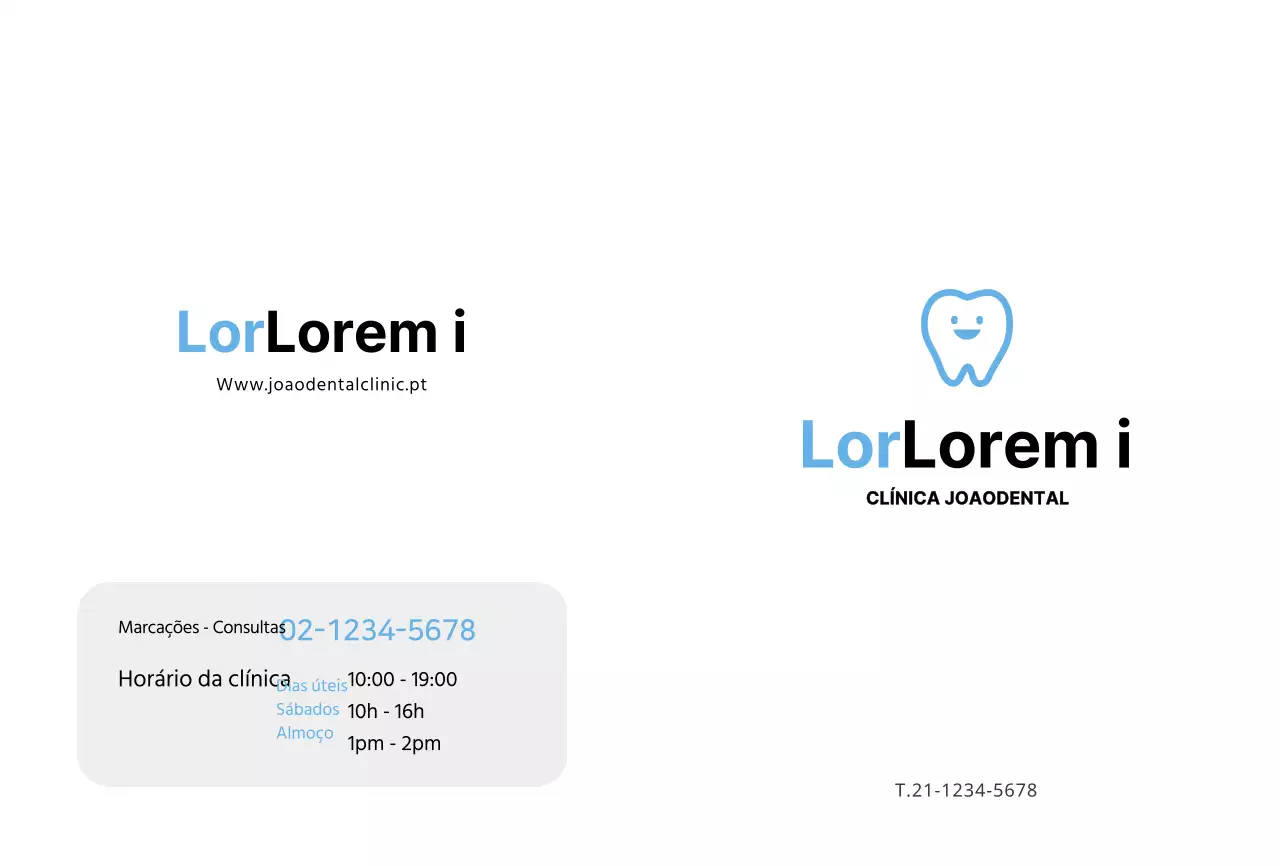 Cartão postal simples branco para cartões de marcação de consultas dentárias