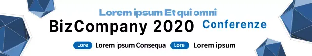Illustrazione blu geometria promozione conferenza aziendale
