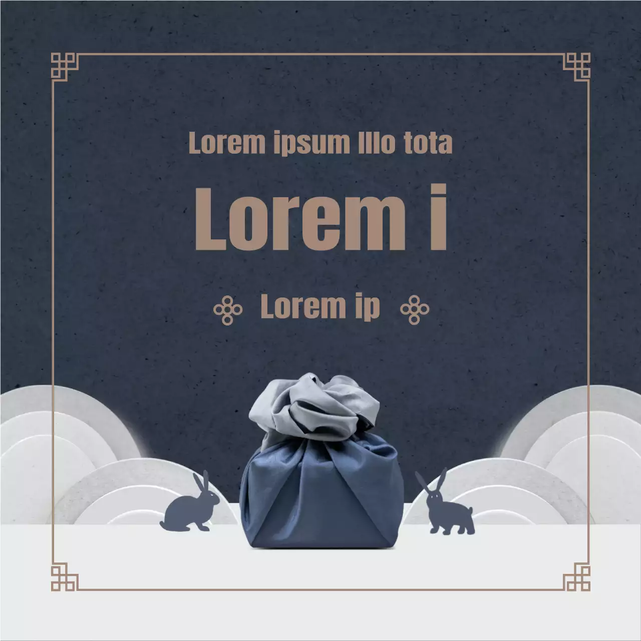 Marineblauwe illustratie achtergrond Chuseok dankzegging