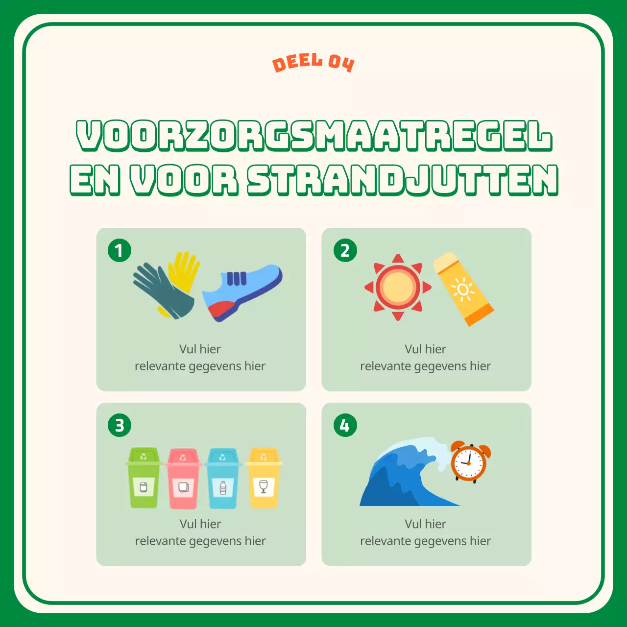 Groen oranje strandjutter KaartNieuws