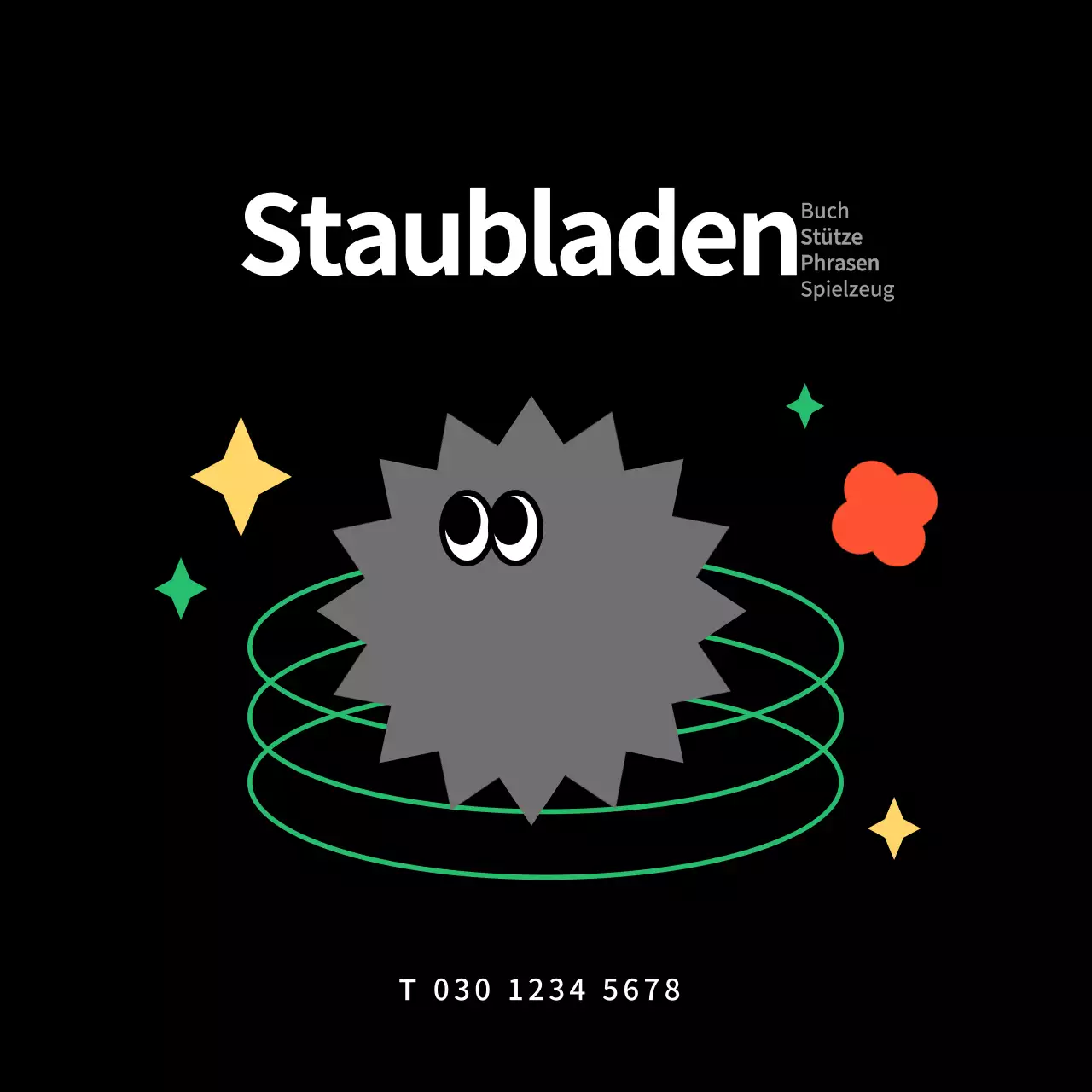 Schwarzes niedliches grafisches Gemischtwarenladenschild