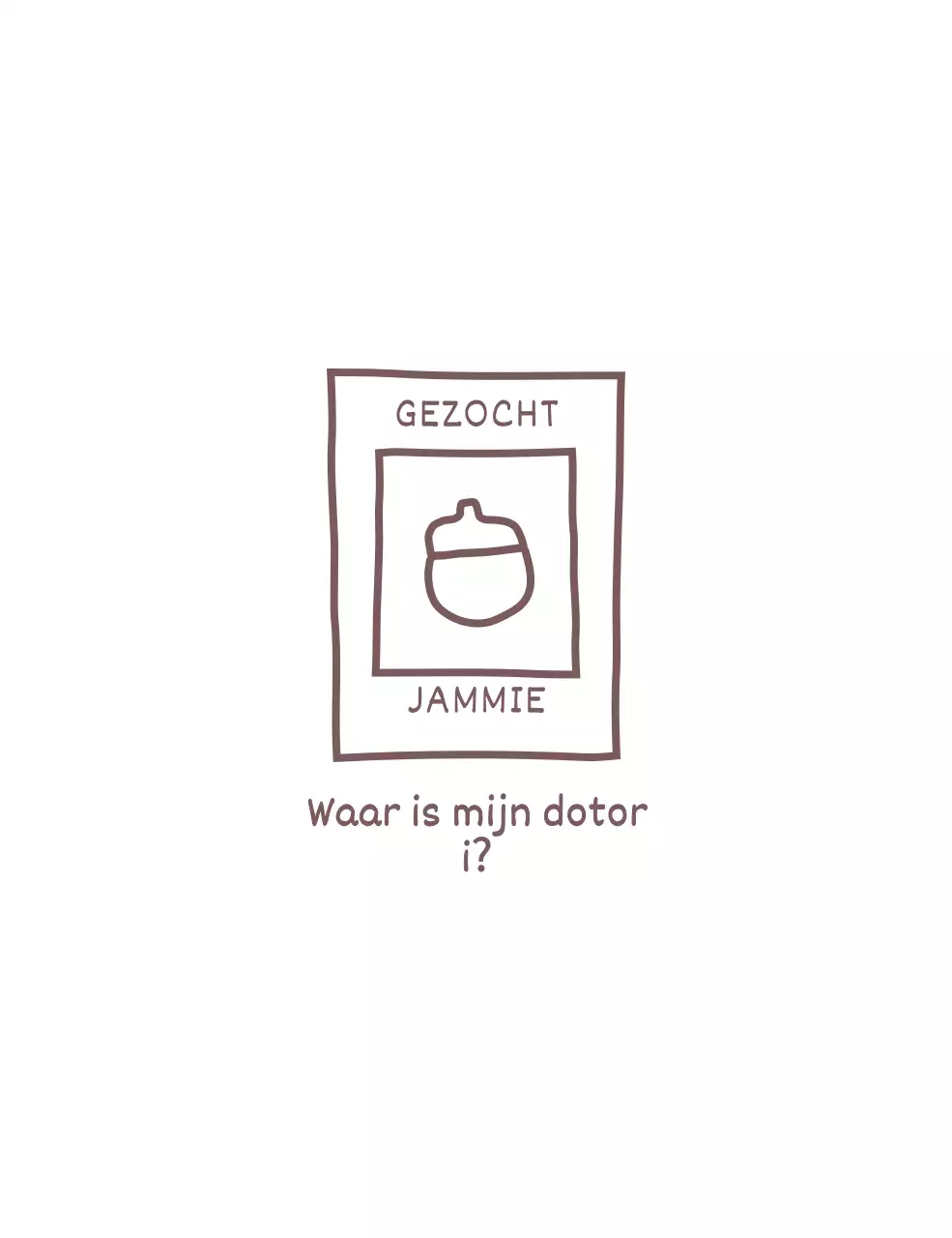 Schattige merchandise met een lijnillustratie van een eekhoorn