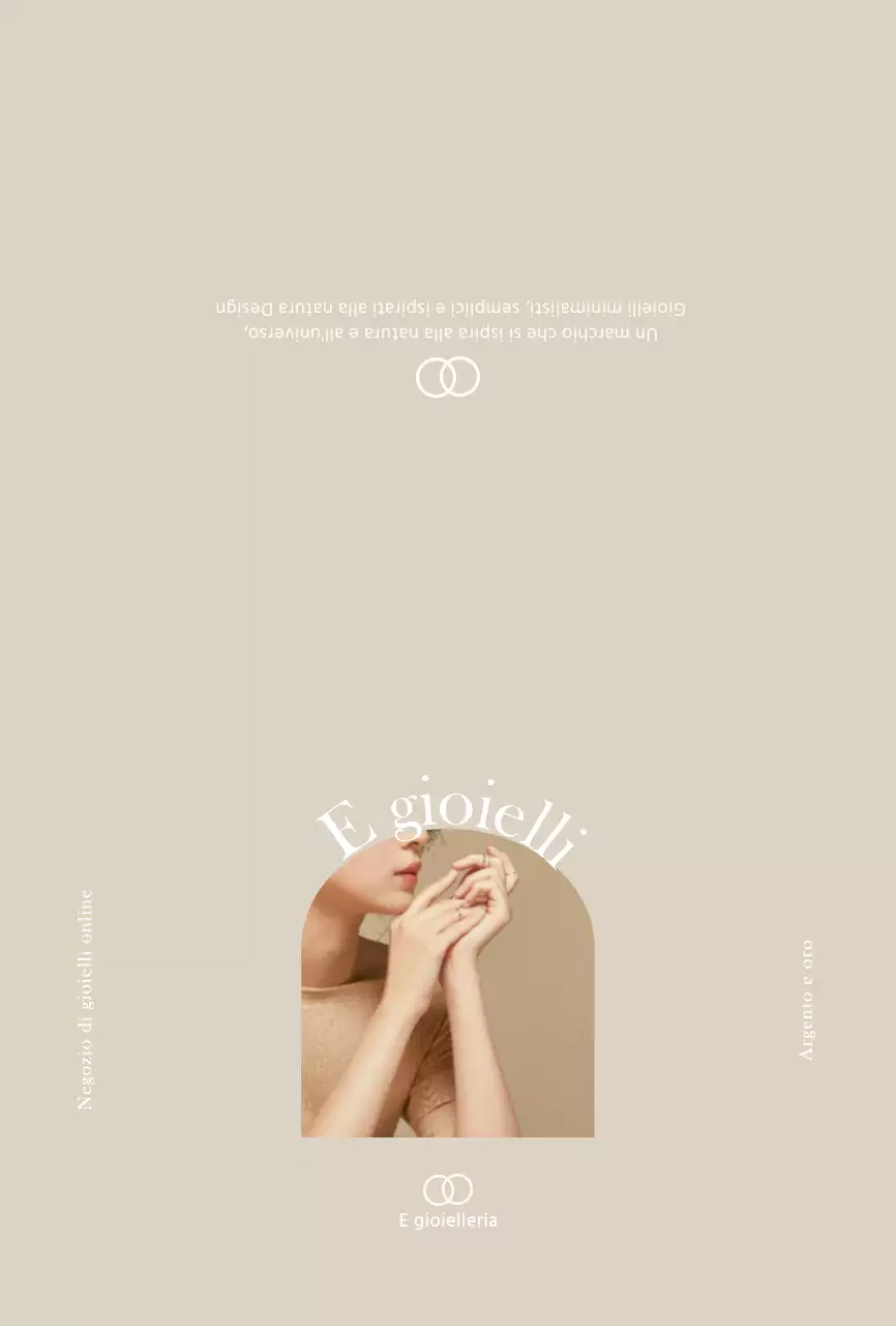 Cartolina di scambio della gioielleria di lusso beige