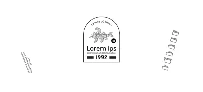 Promouvoir et informer votre café avec un logo épuré en noir et blanc.