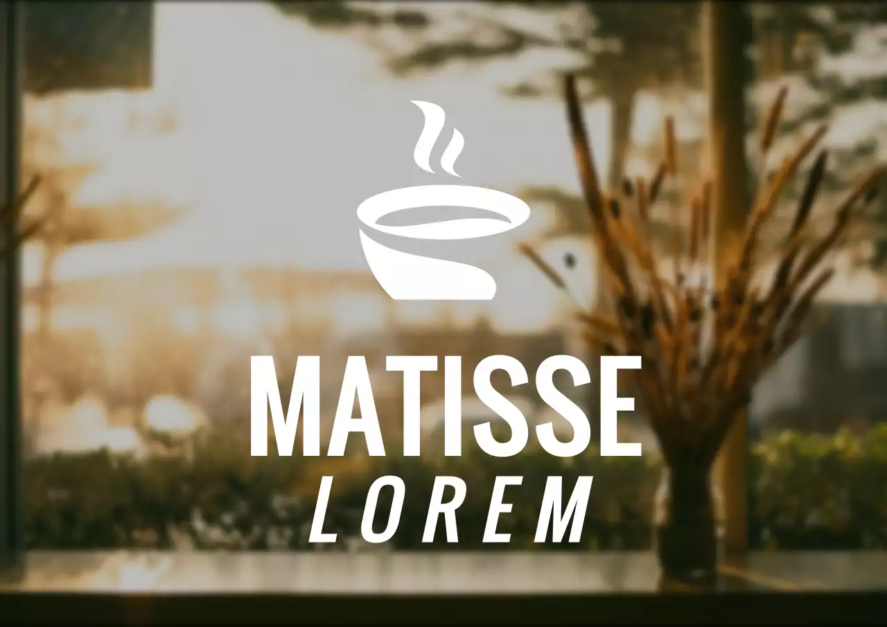 Logotipo de una cafetería de estilo sencillo