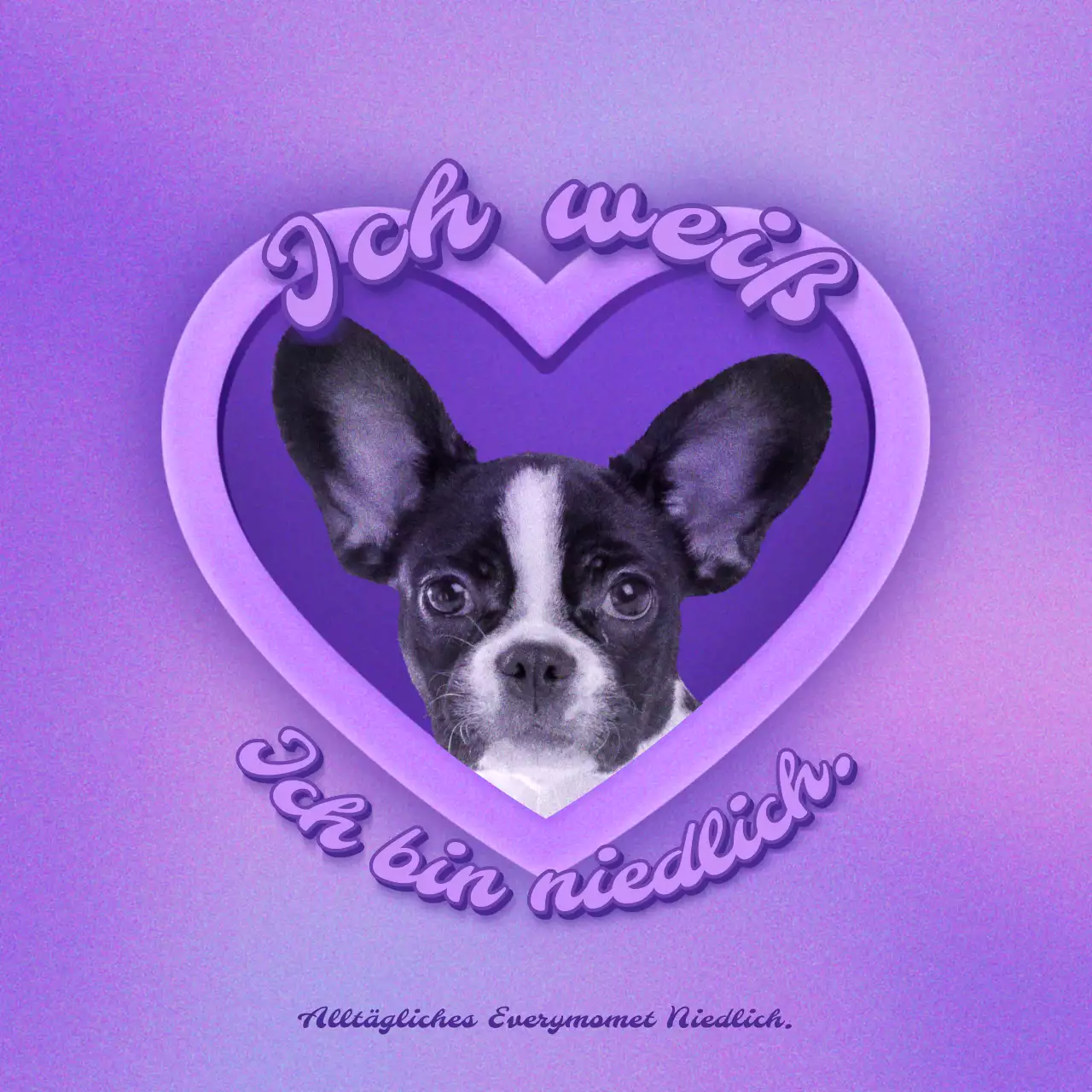 Herz Rahmen Y2K Kitsch Konzept Bundle Pack in lila und blau