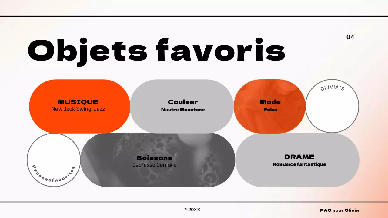 Infographie sur le concept de gradient simple en orange et blanc À propos de nous