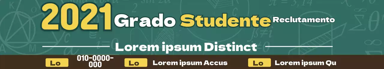 Lavagna con scritte in verde Reclutamento degli studenti alla scuola.