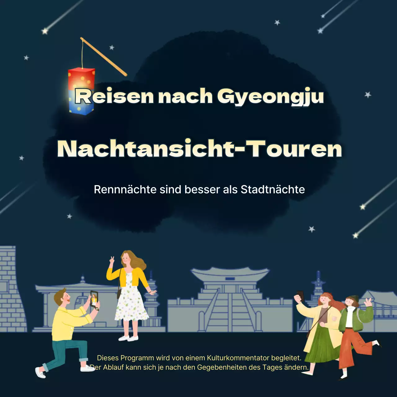 Namsaektones Werbung für die Race Night Tour