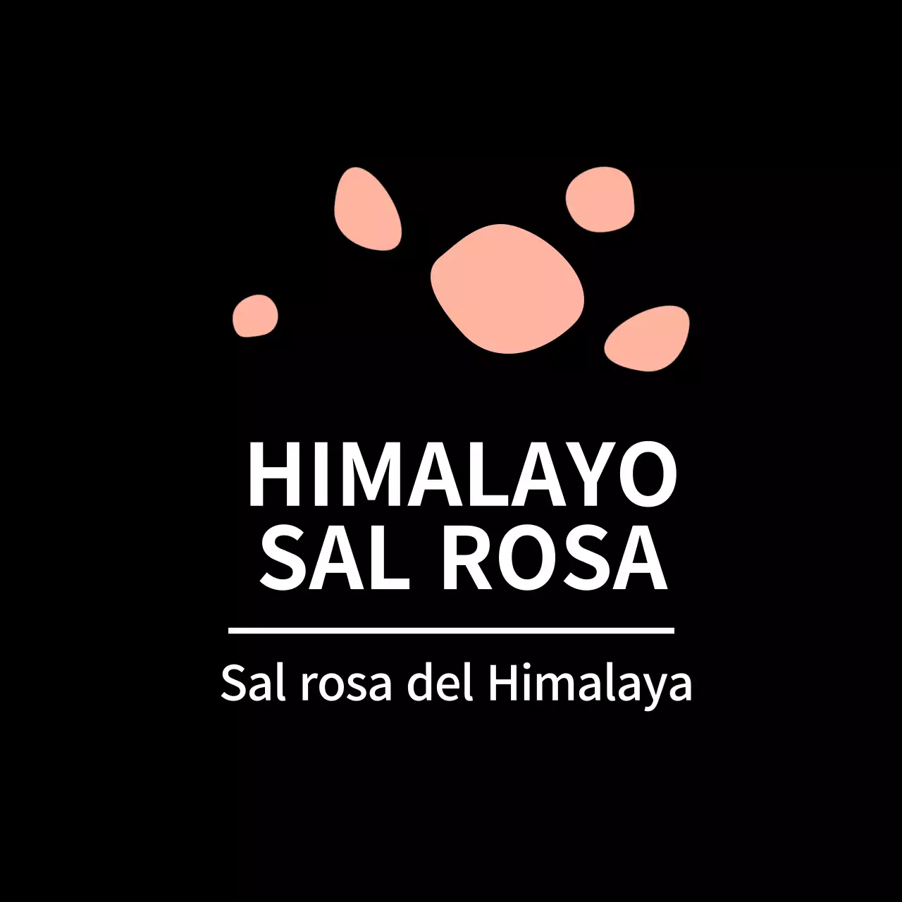 Adhesivo de sal rosa del Himalaya para etiquetas de guarniciones sencillas de color negro