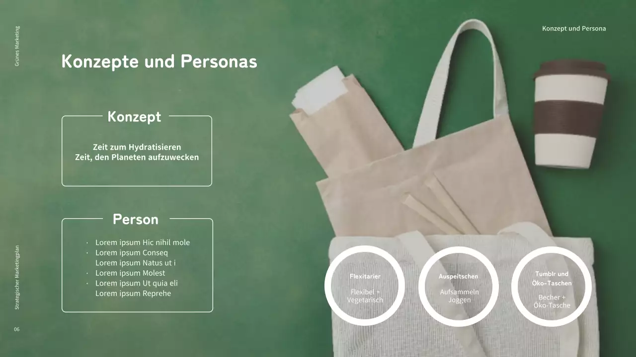 Umweltfreundliche grüne Marketingkosmetik in gedeckten Grün- und Schwarztönen