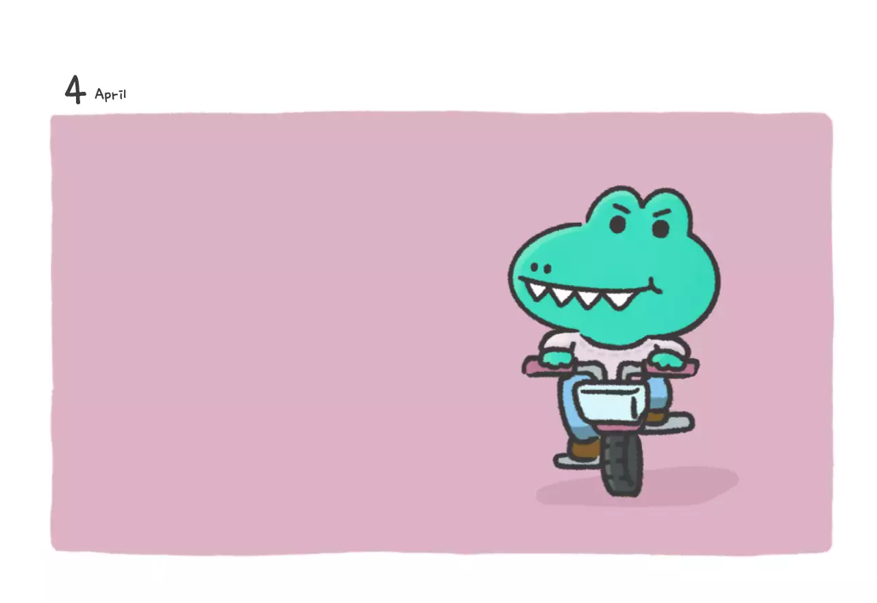 Een kalender met een schattig Argo-illustratieconcept