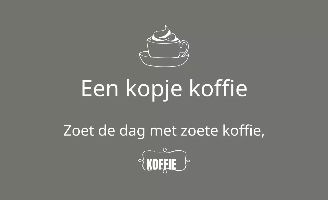 Zoete koffie