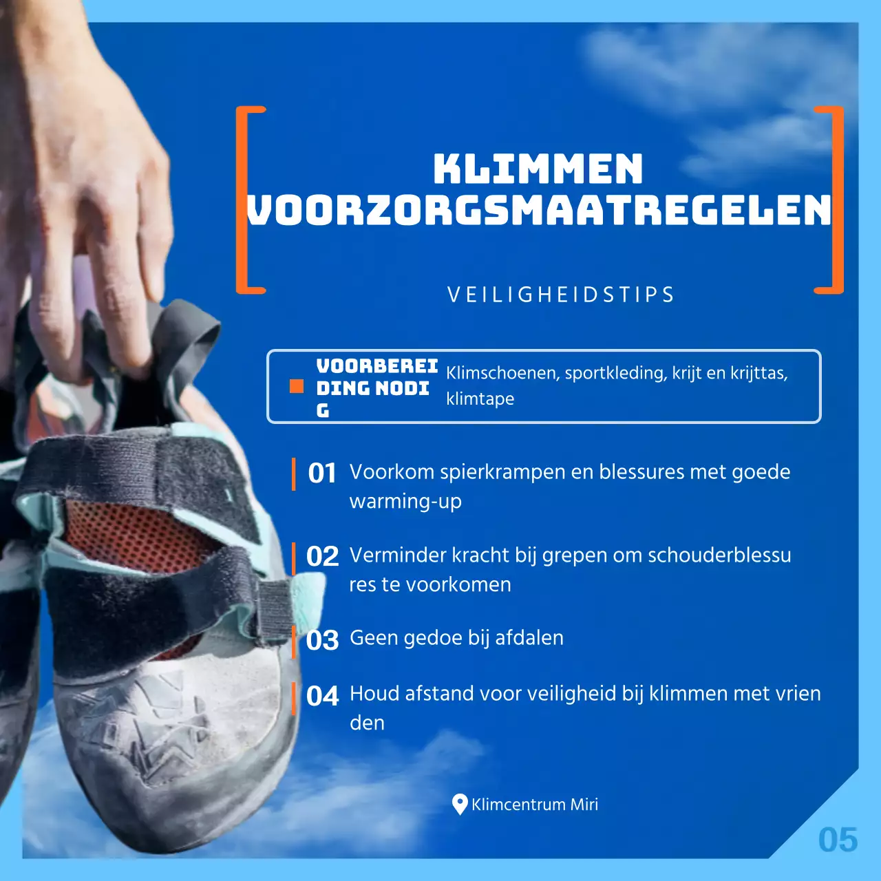 Over de blauwe en oranje lucht conceptklim