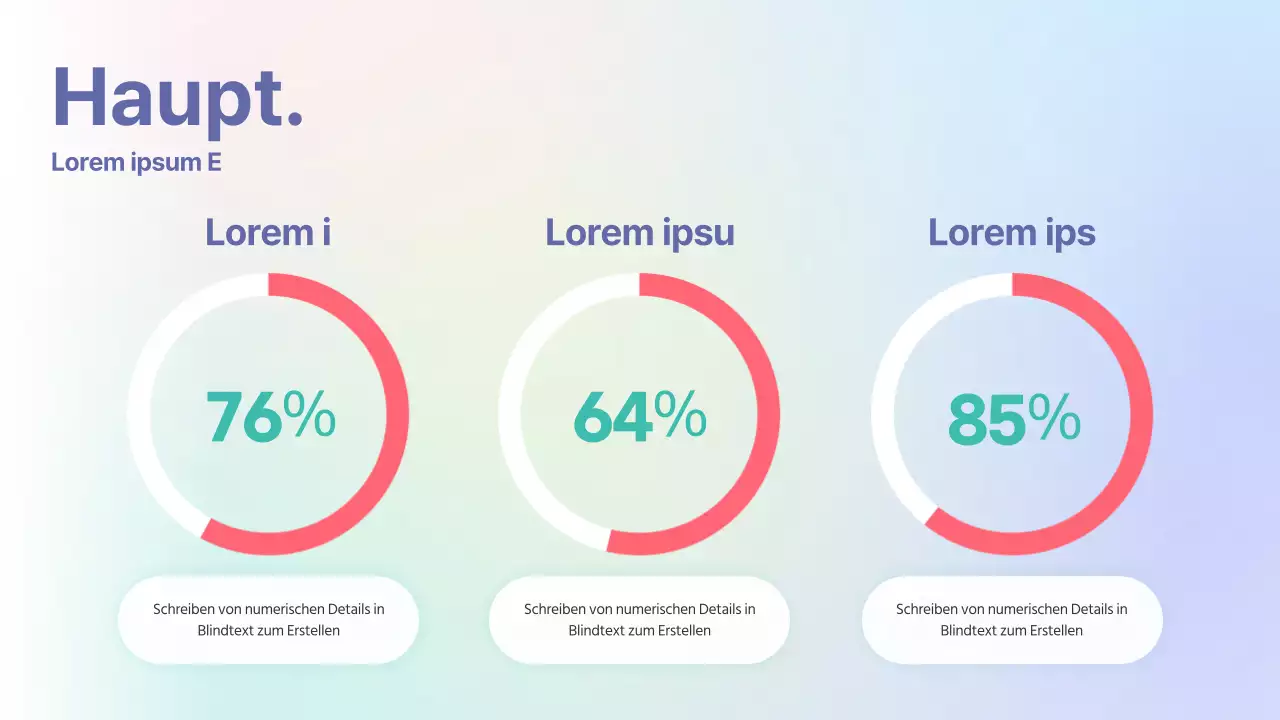Datenanalysebericht mit pastellfarbenem Farbverlaufshintergrund