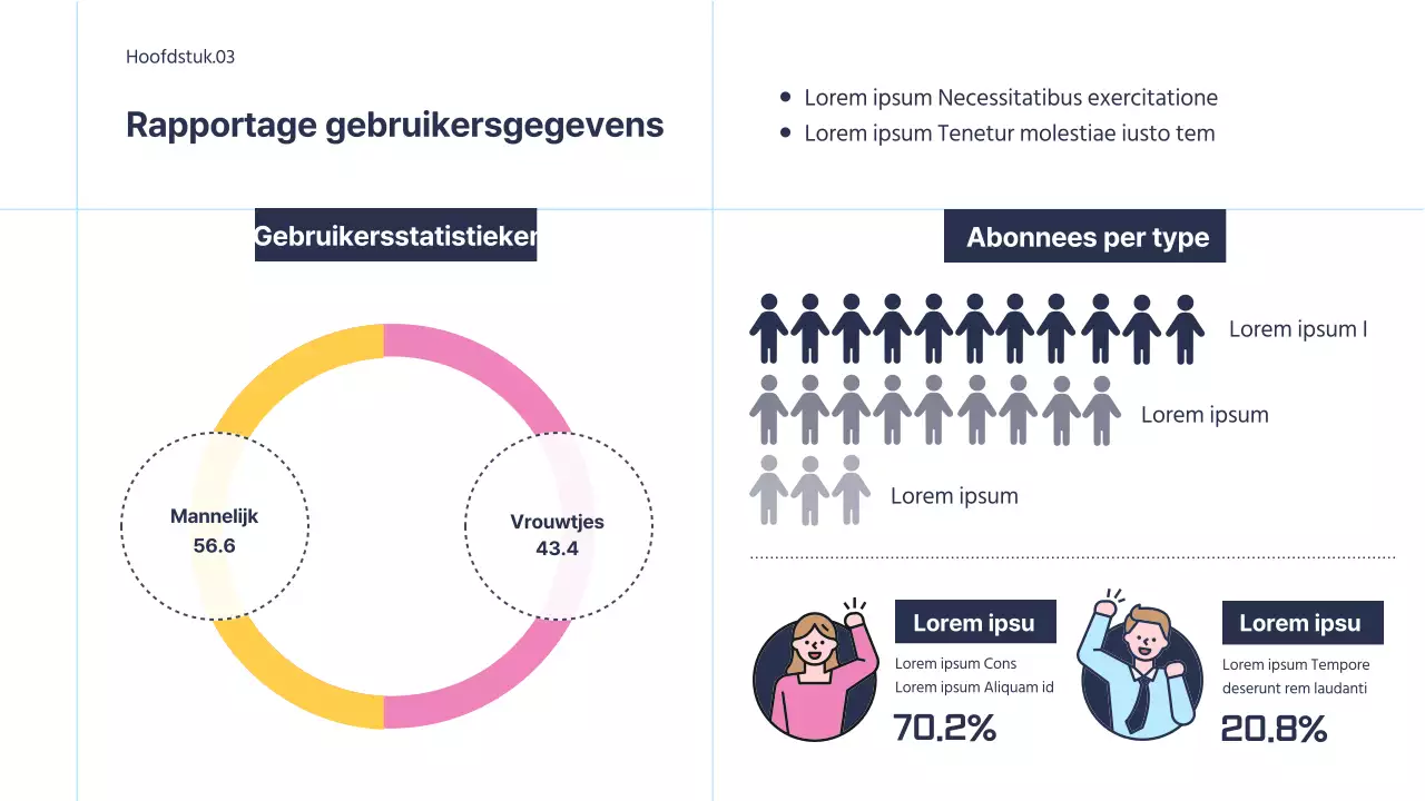 Eenvoudige zakelijke infographic met roze accenten op een witte achtergrond