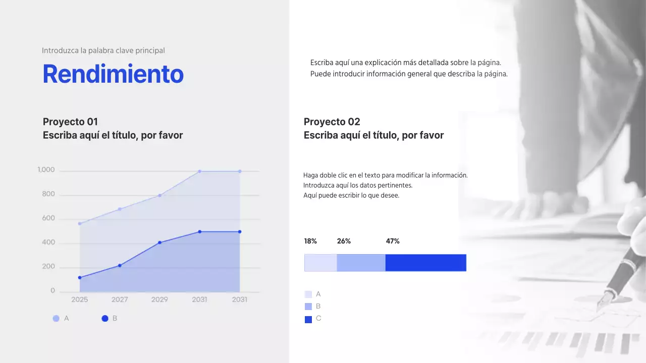 Perfil de empresa de TI en azul (presentación)