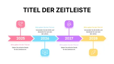 Ein einfacher Zeitstrahl in Weiß