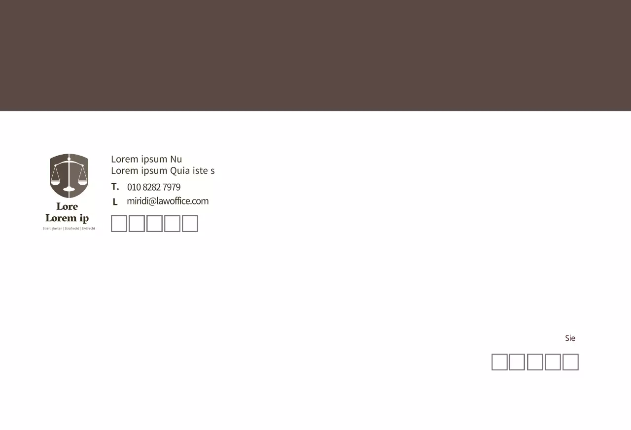 Moderne Wirtschaftskanzlei Brown