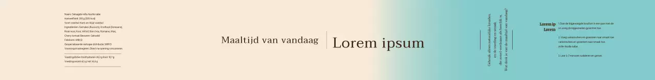 Ivoorblauw gradiënt millefeuille label