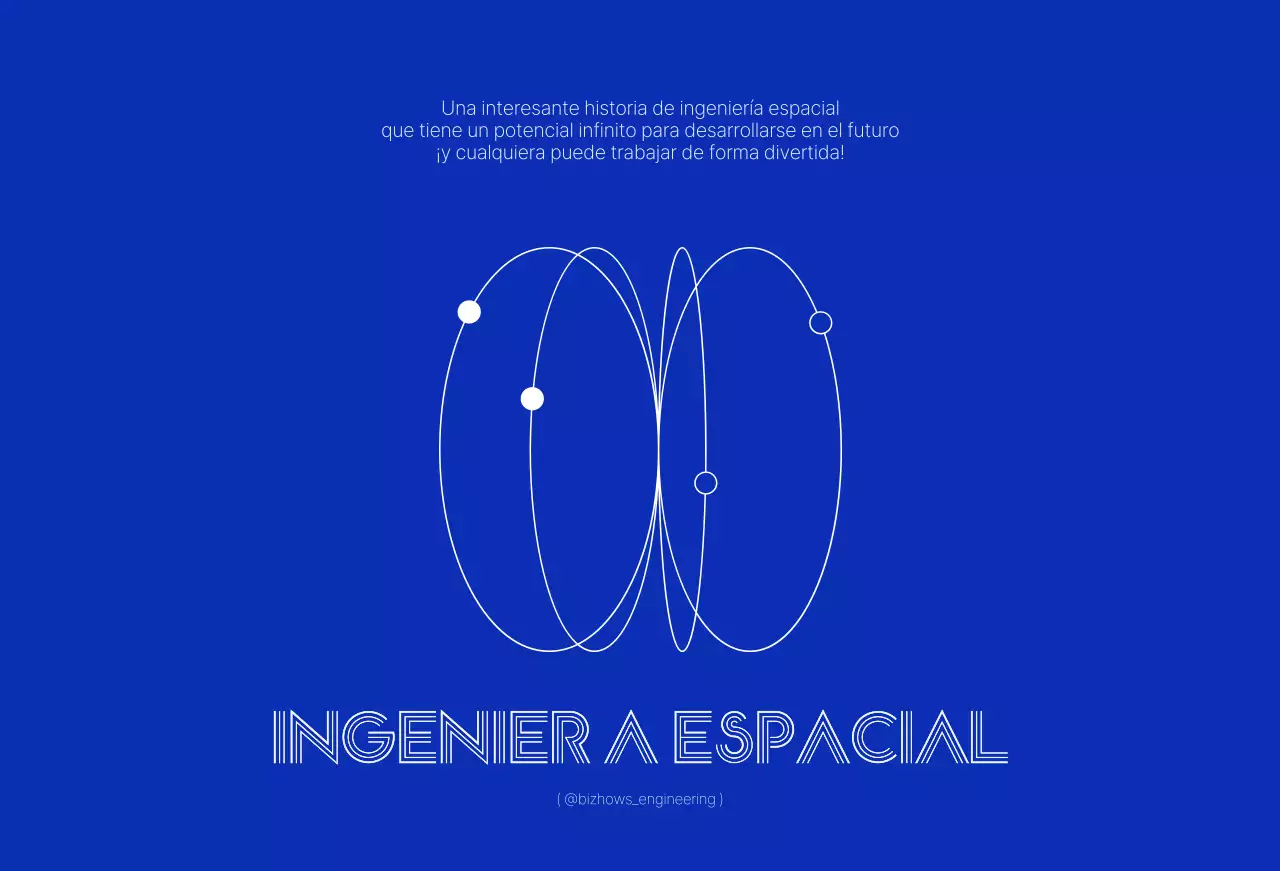 Concepto de ingeniería sencillo y limpio en azul marino y blanco.