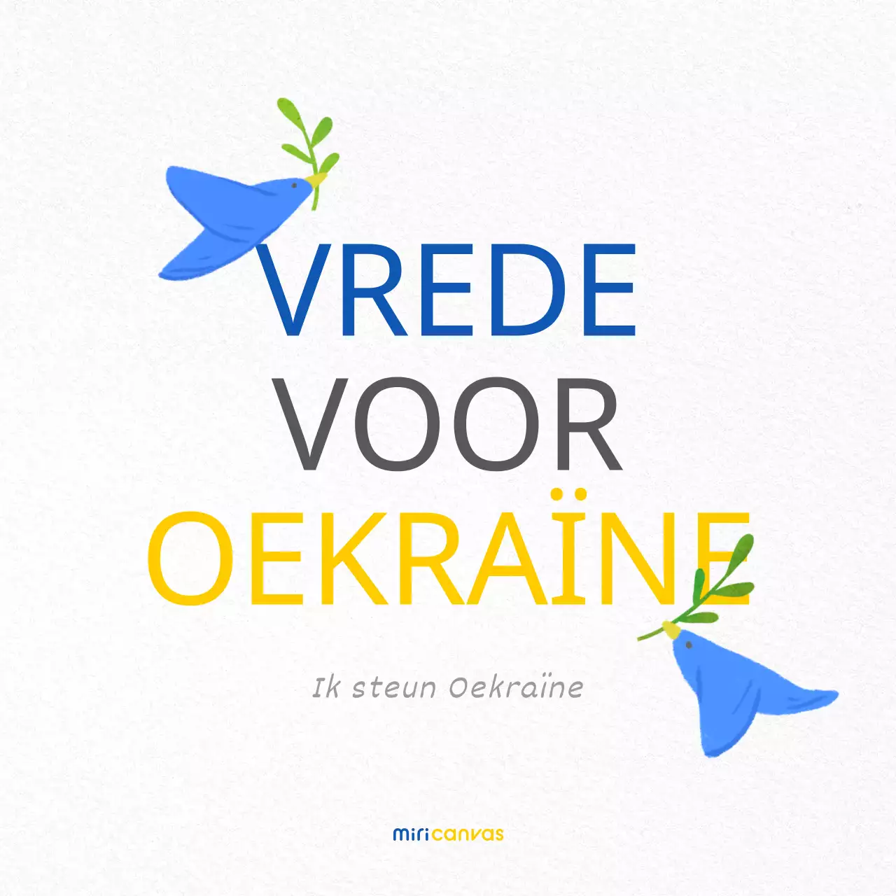 Aquarel concept vredeswensen in blauw en geel