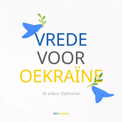 Aquarel concept vredeswensen in blauw en geel