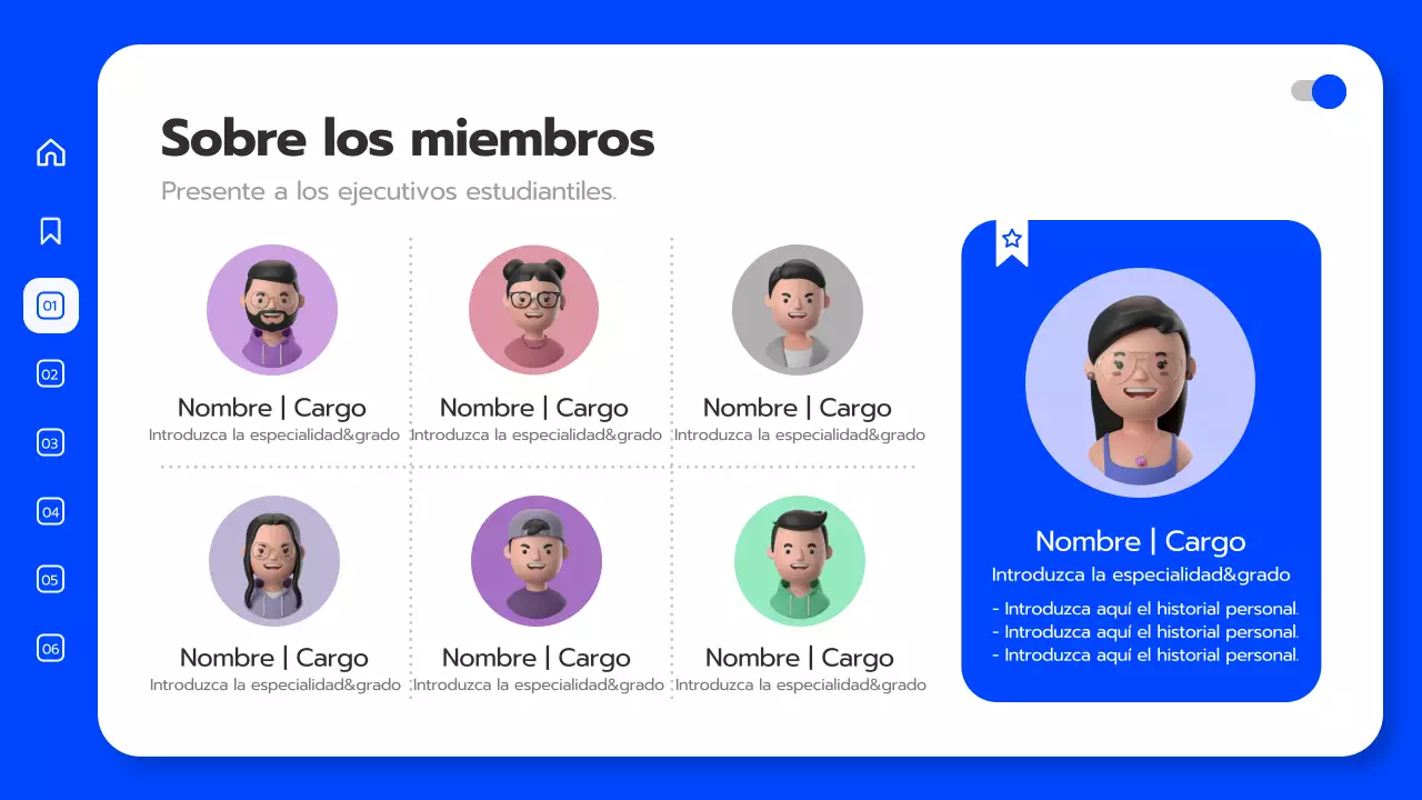 Convocatoria universitaria en azul 3D