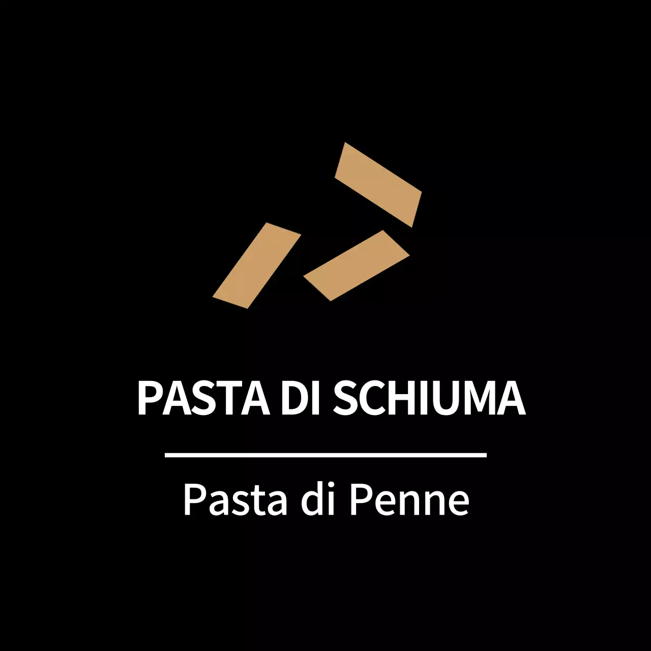 Adesivo nero per pasta di penne semplice per etichette di contorno