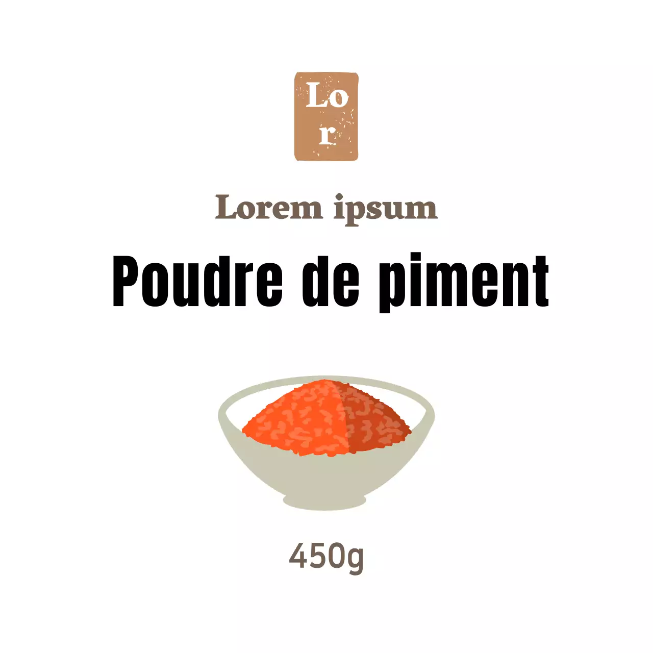 Blanc simple delicatessen side dish chilli sticker